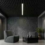 Грильято GL15 50x50 черный в комнате