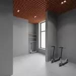 Потолок Грильято GL15 100x100 RAL в колясочной